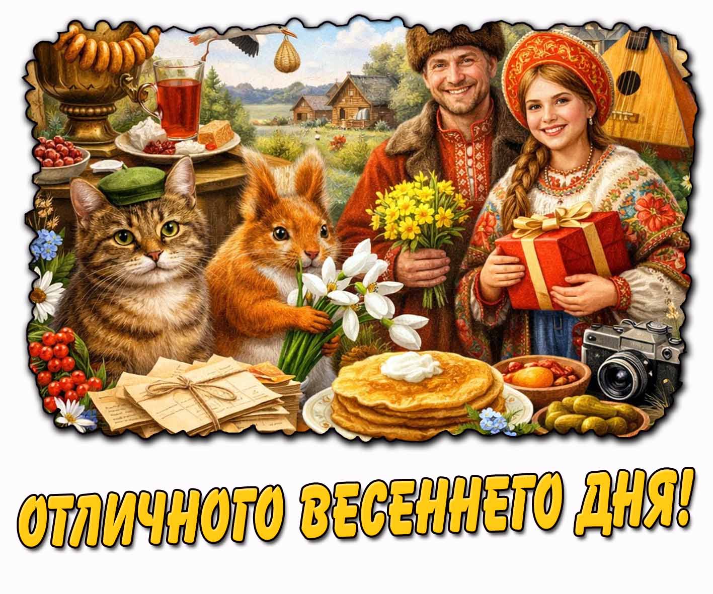 Отличного весеннего дня! - прикольная открытка