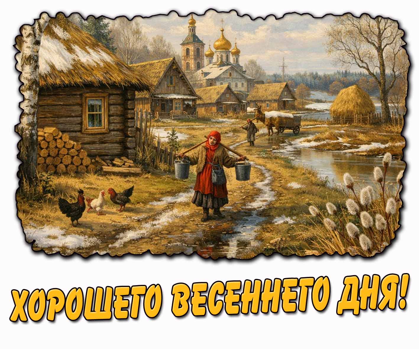 Красивая открытка хорошего весеннего дня