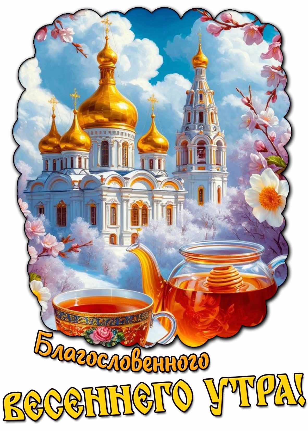 Открытка благословенного весеннего утра