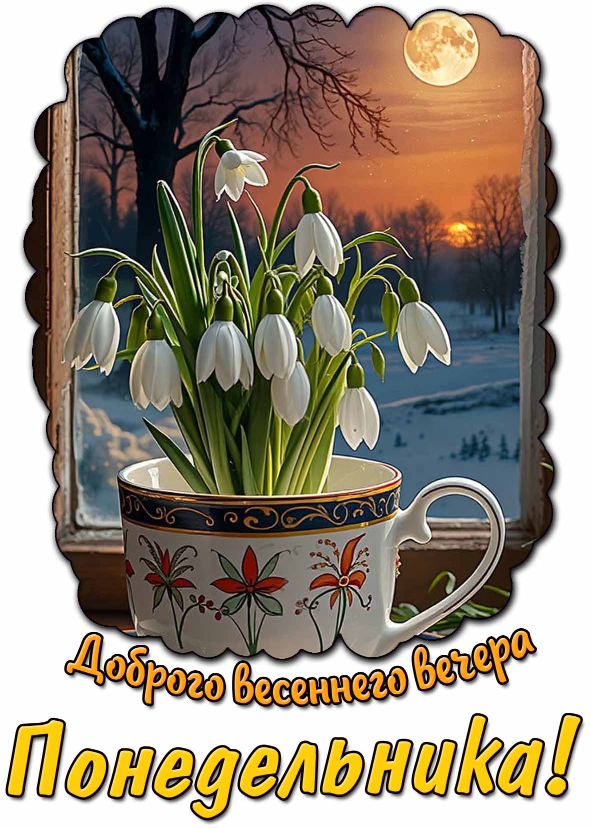 Картинка доброго весеннего вечера понедельника