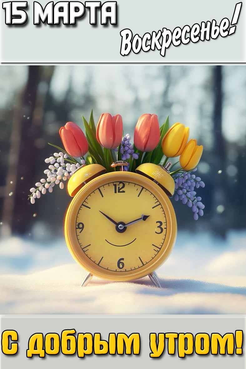 Картинка "15 марта воскресенье! С добрым утром!"