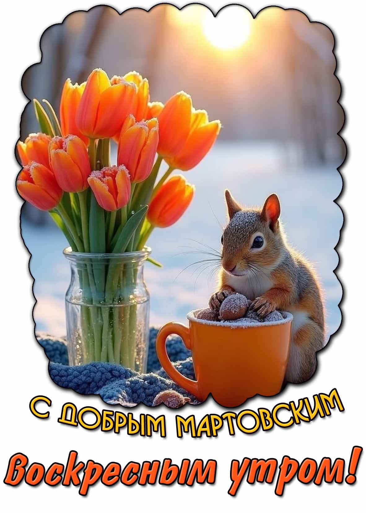 Картинка с добрым мартовским воскресным утром