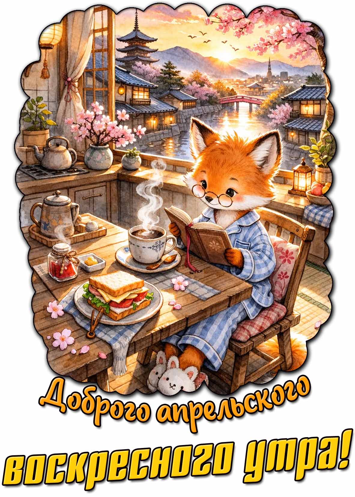 Картинка доброго апрельского воскресного утра