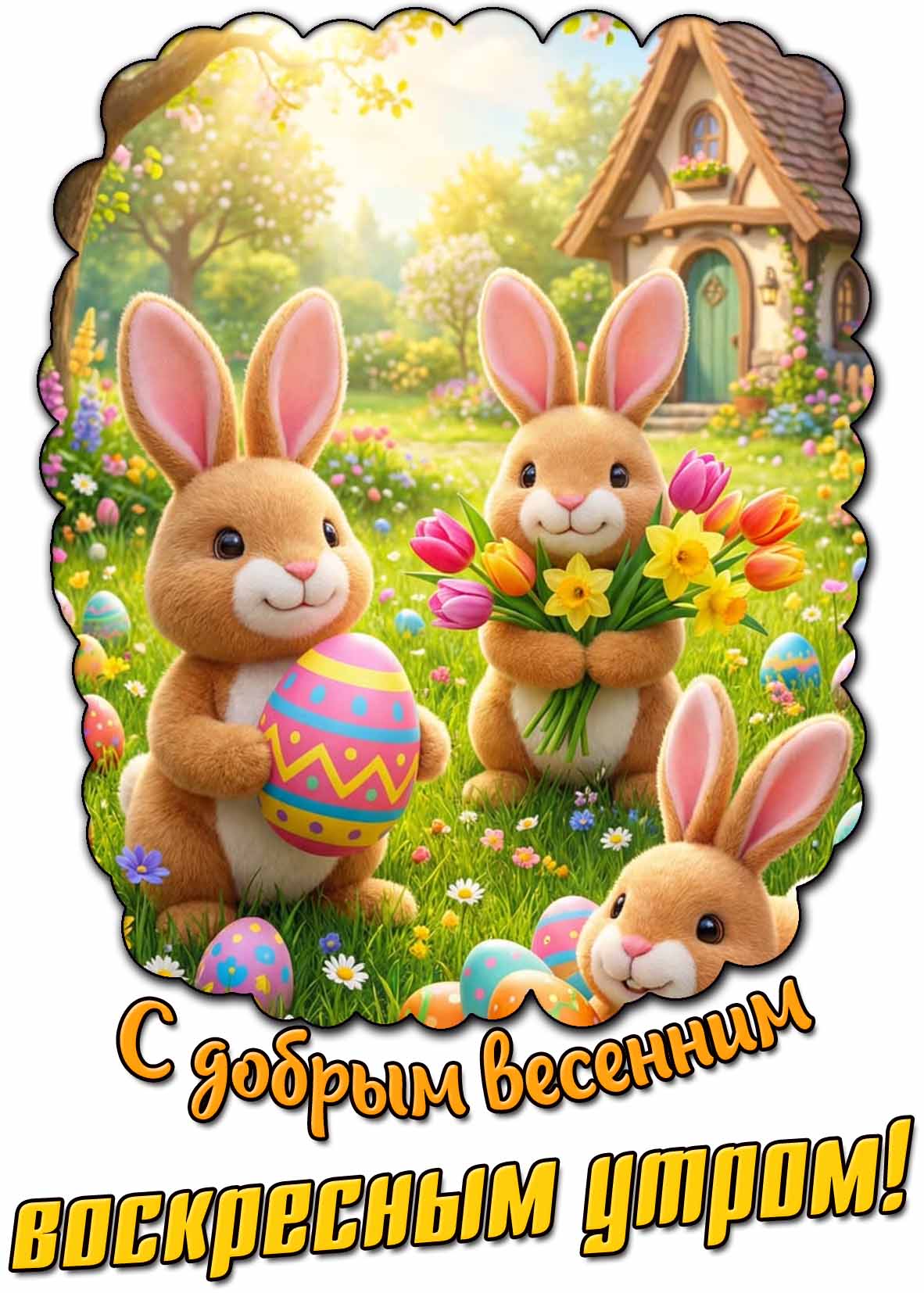 Картинка с добрым весенним воскресным утром