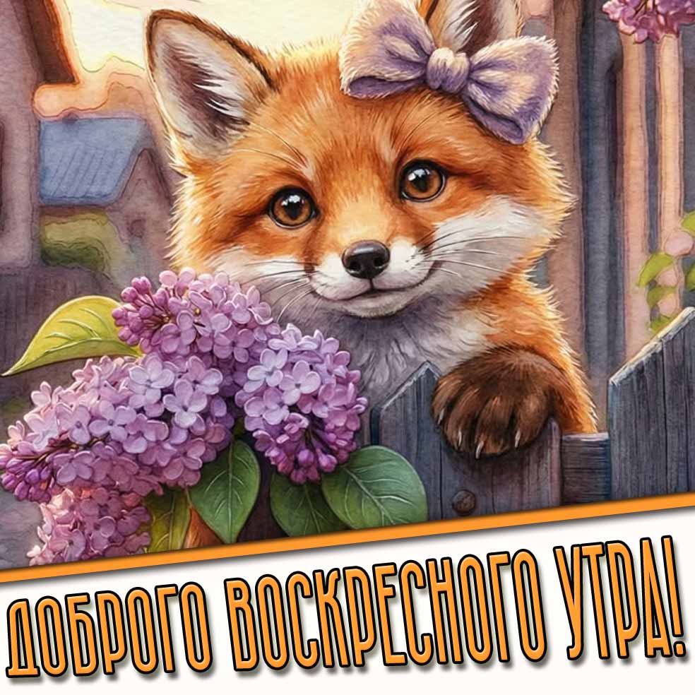 Доброго воскресного утра! - картинка с весенней сиренью