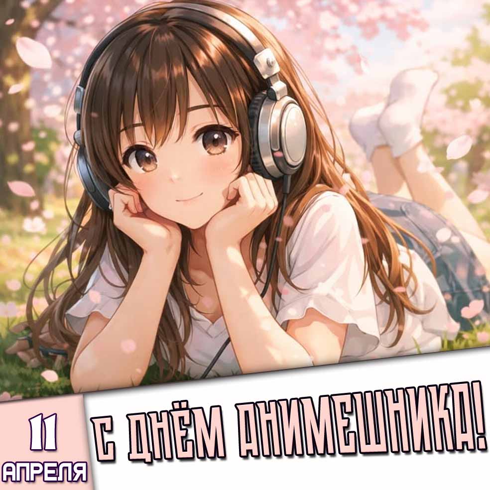 Картинка 11 апреля - с днём aнимeшникa!