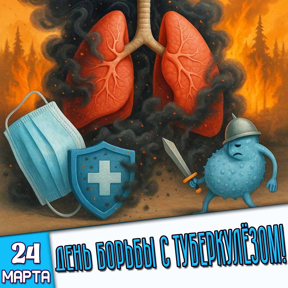 Открытка 24 марта - день борьбы с туберкулёзом!