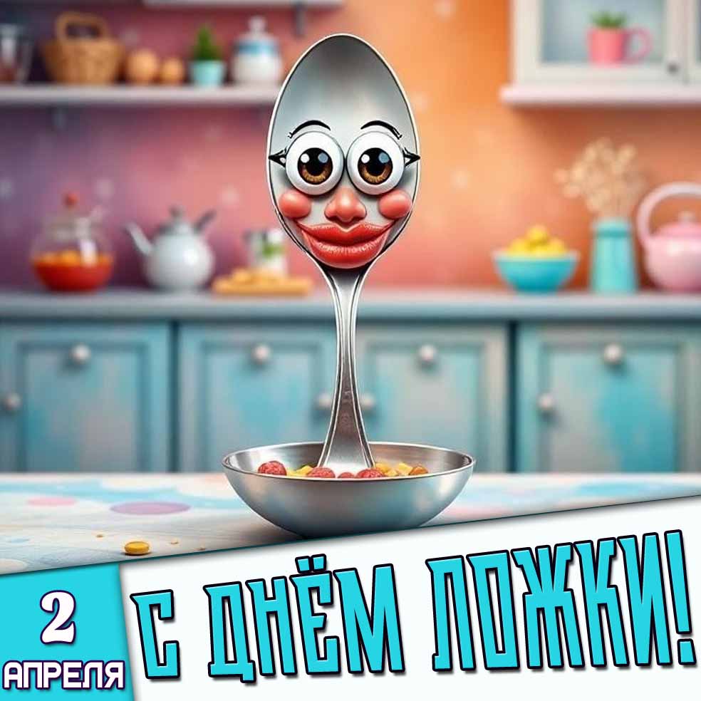 Картинка 2 апреля - с днём ложки!