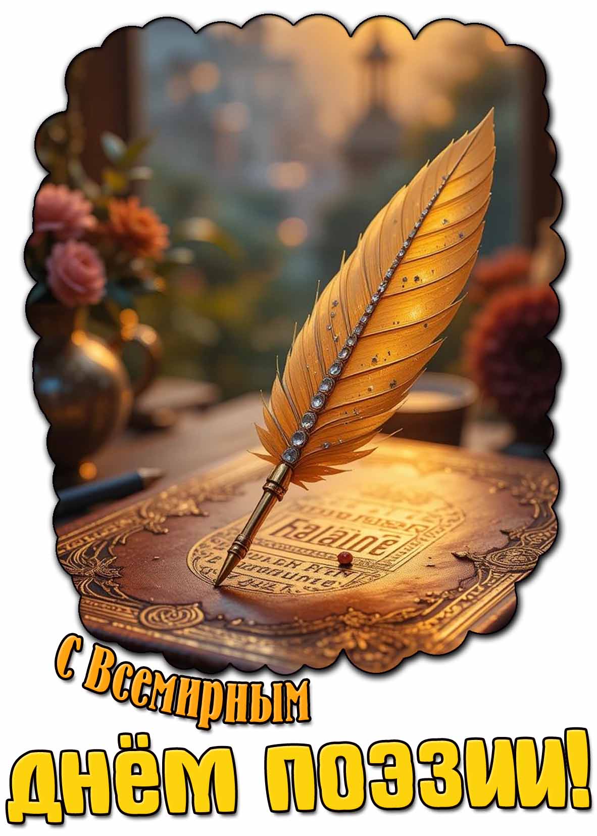 Картинка с Всемирным днём поэзии