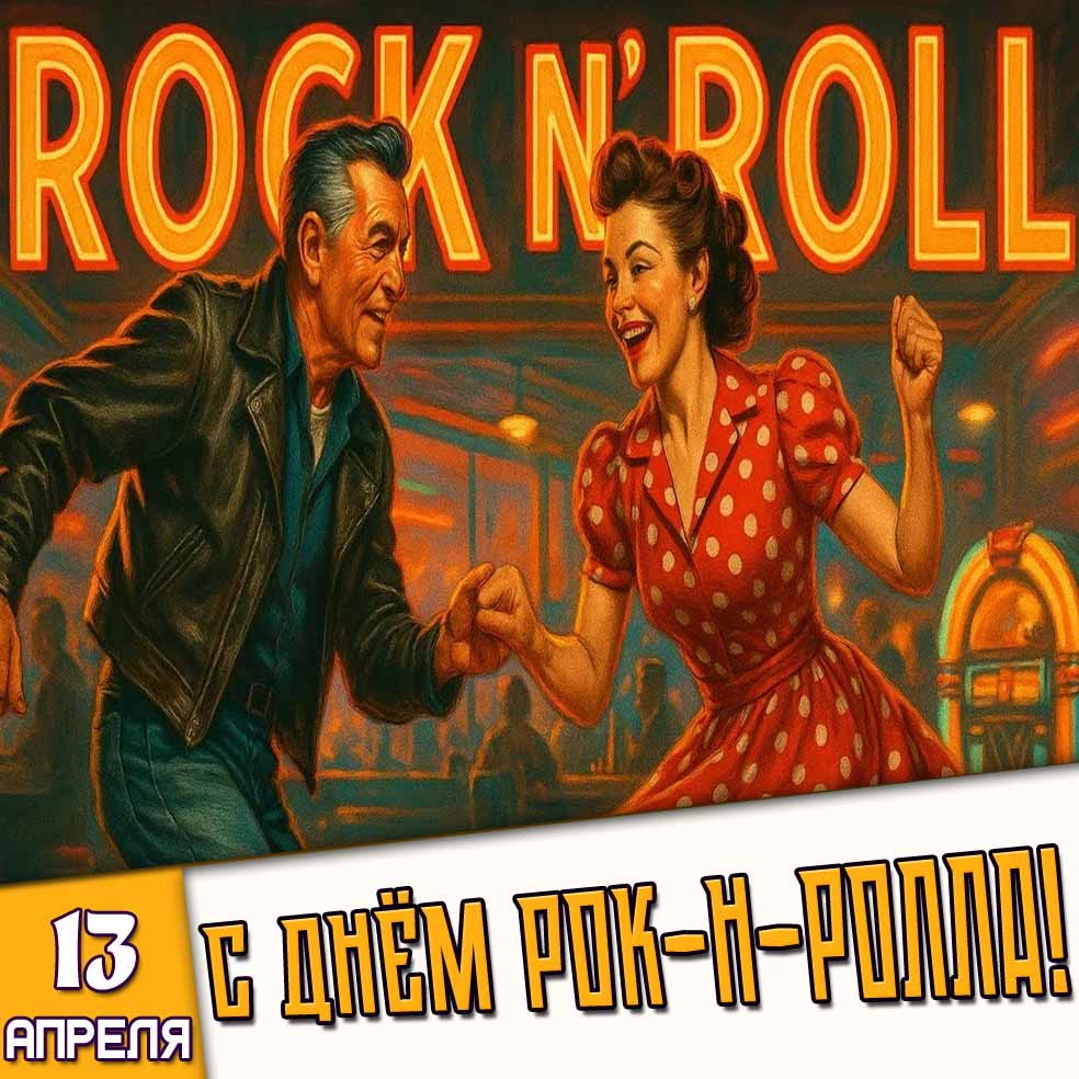 Картинка 13 апреля - с днём рок-н-ролла!
