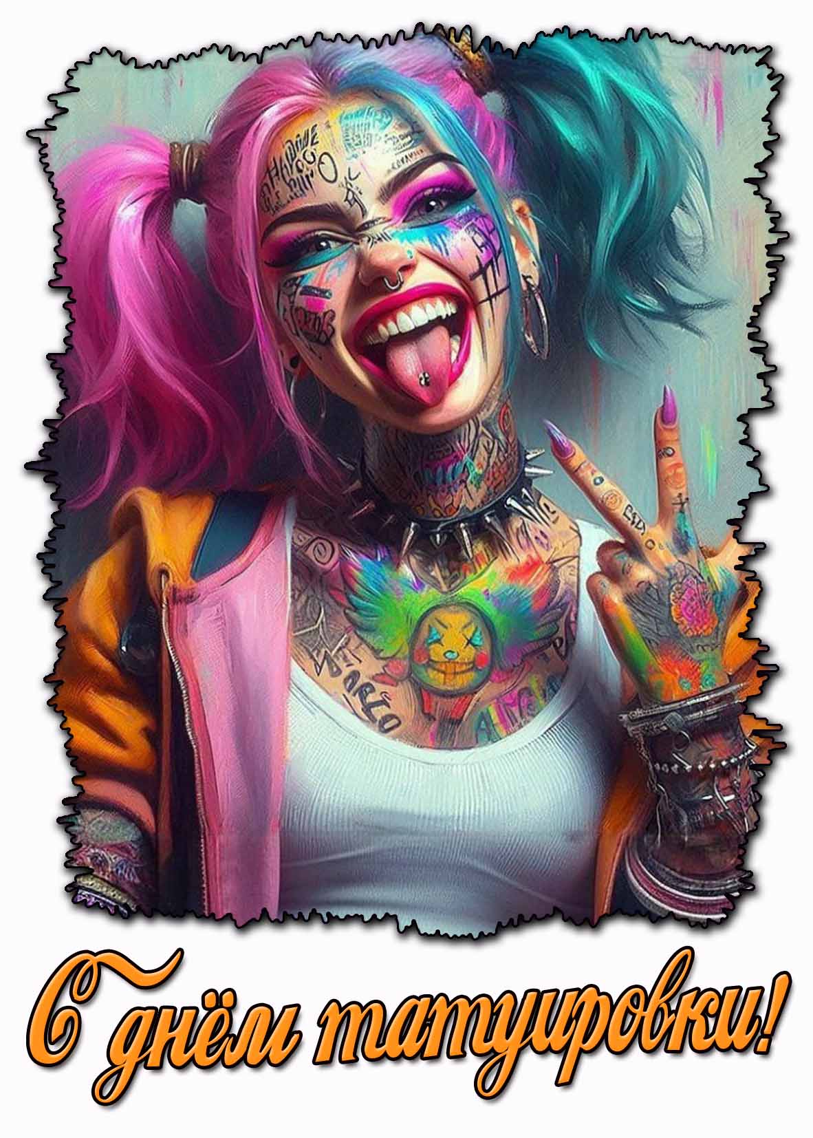 С днём татуировки! - прикольная открытка