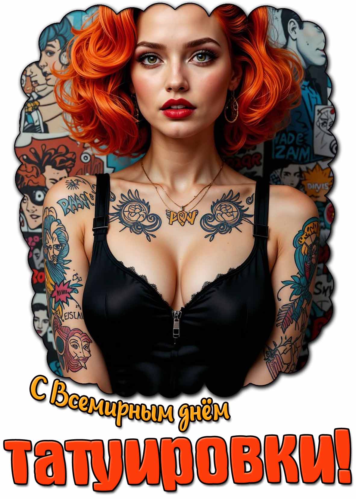Картинка с Всемирным днём татуировки