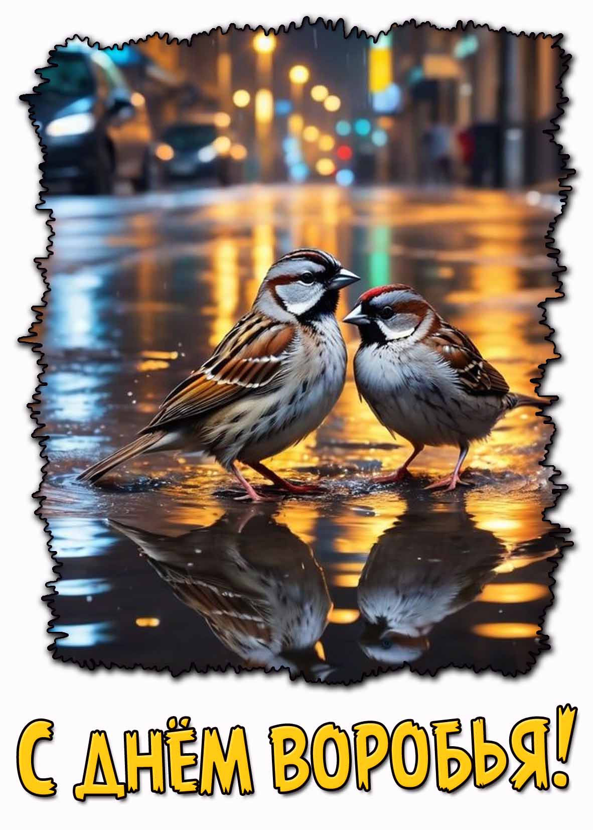 Картинка с днём воробья