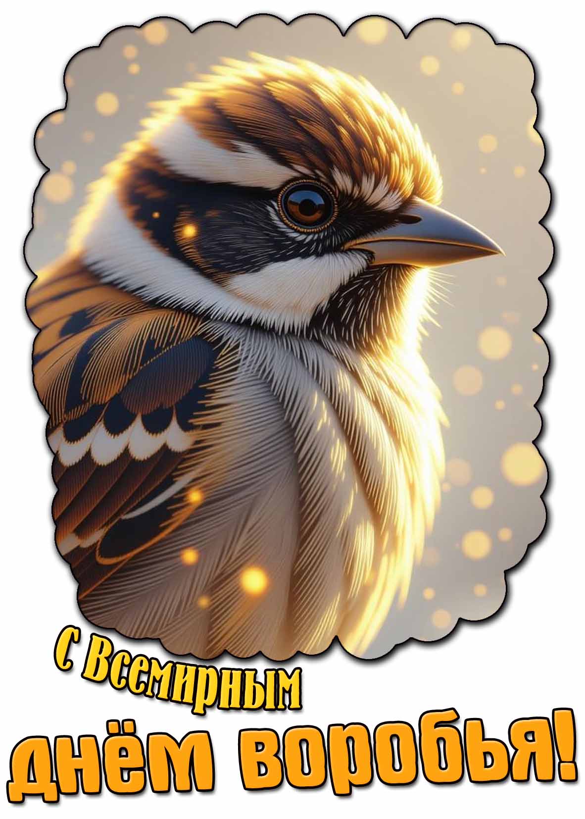 Картинка с Всемирным днём воробья