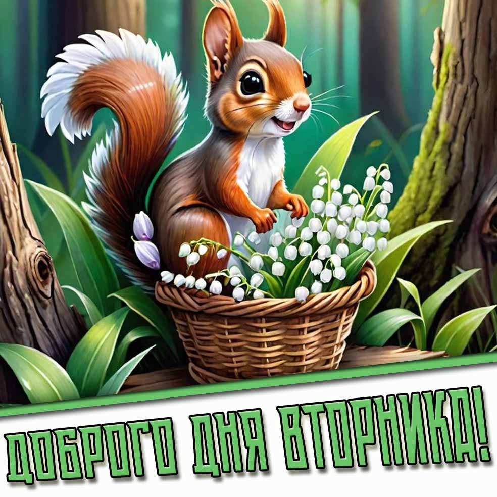 Доброго дня вторника! - весенняя открытка