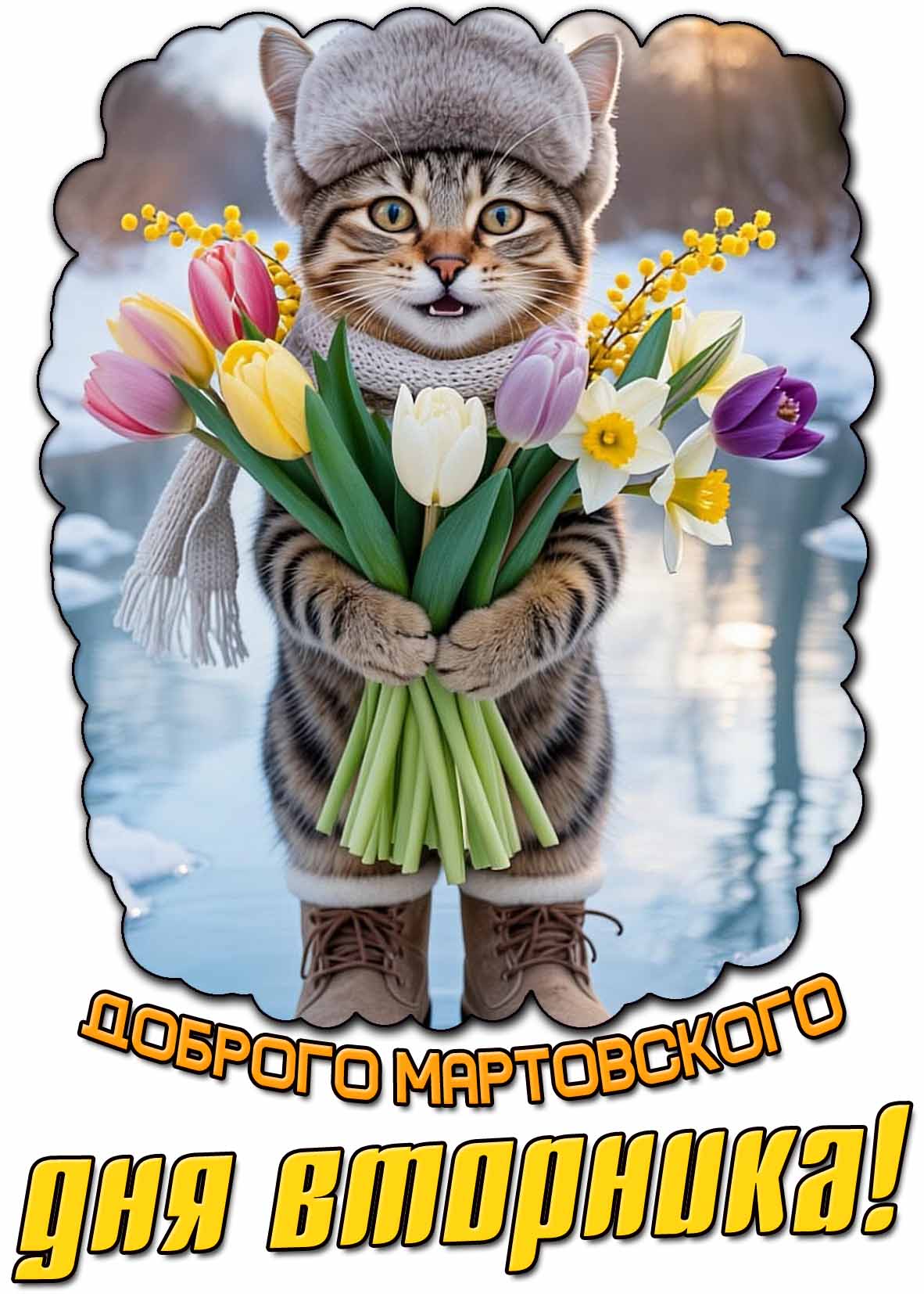 Открытка доброго мартовского дня вторника