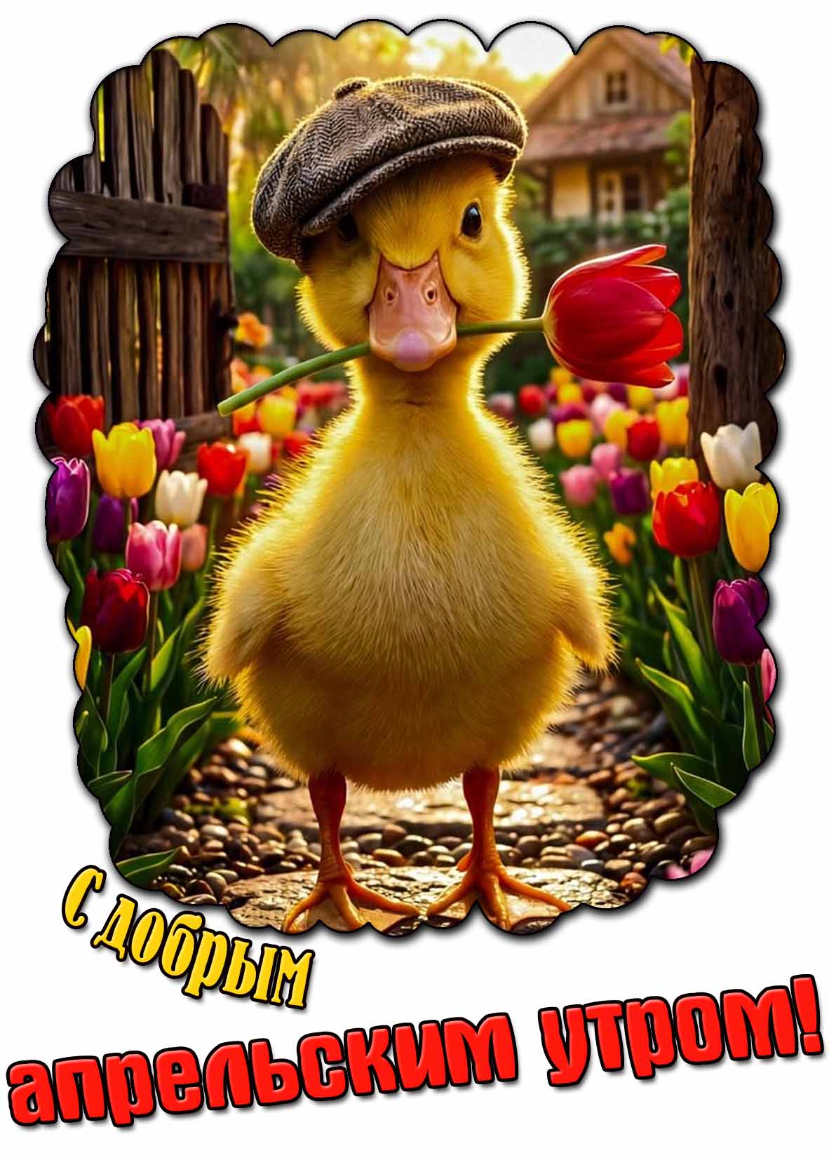Смешная открытка с добрым апрельским утром