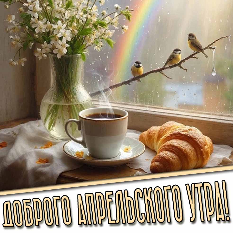Доброго апрельского утра! - дождливая картинка