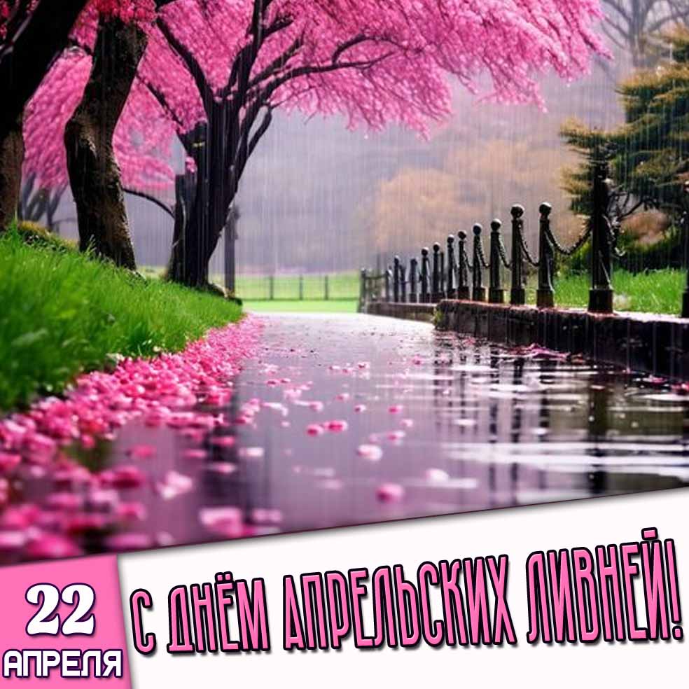 Картинка 22 апреля - с днём апрельских ливней!