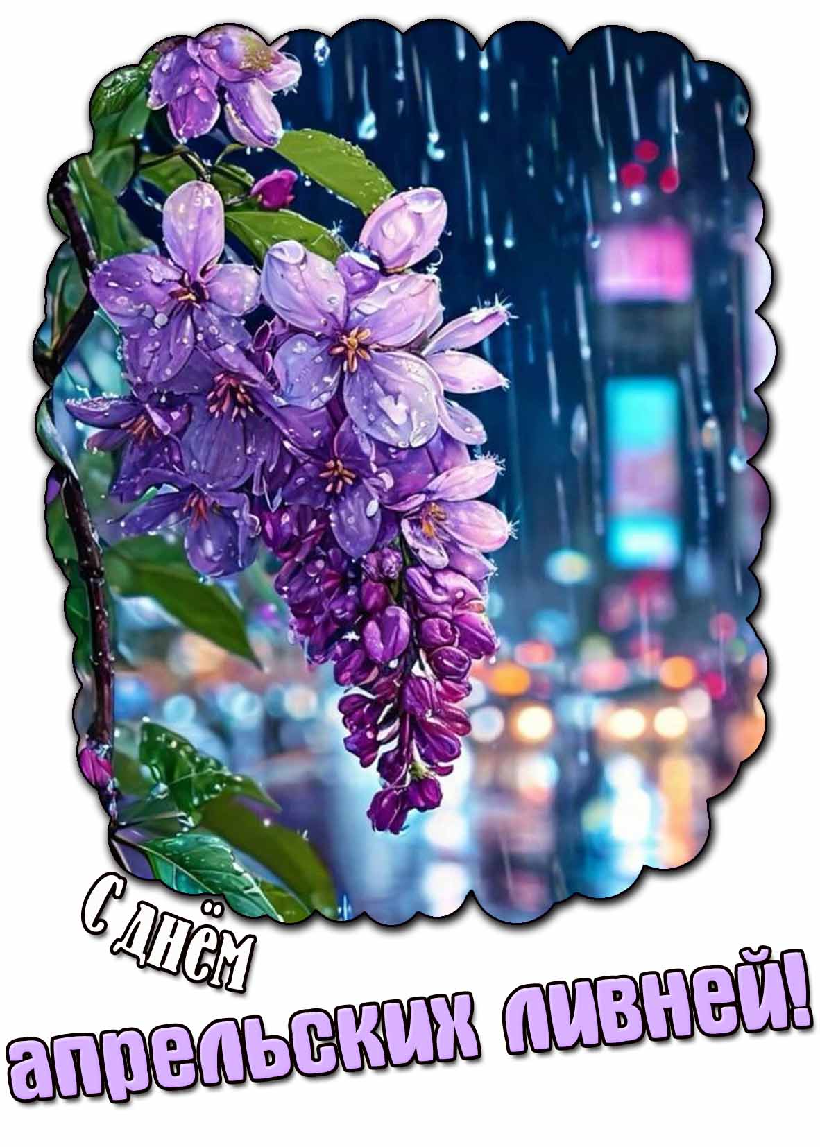 Открытка с днём апрельских ливней