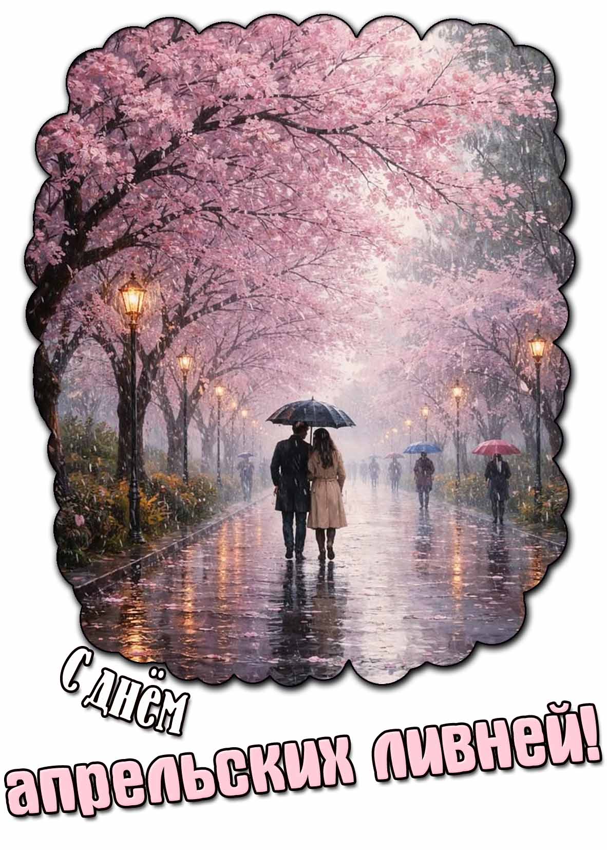 Красивая картинка с днём апрельских ливней