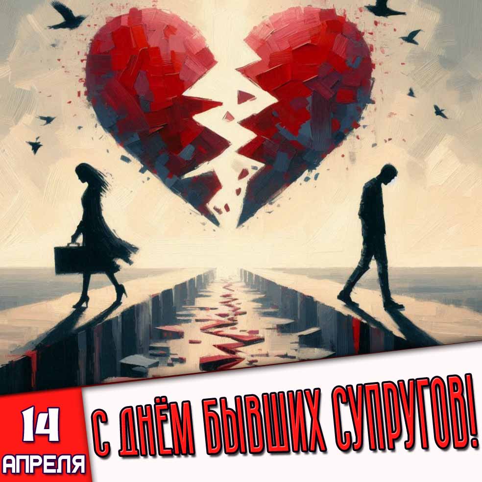 Открытка 14 апреля - с днём бывших супругов!