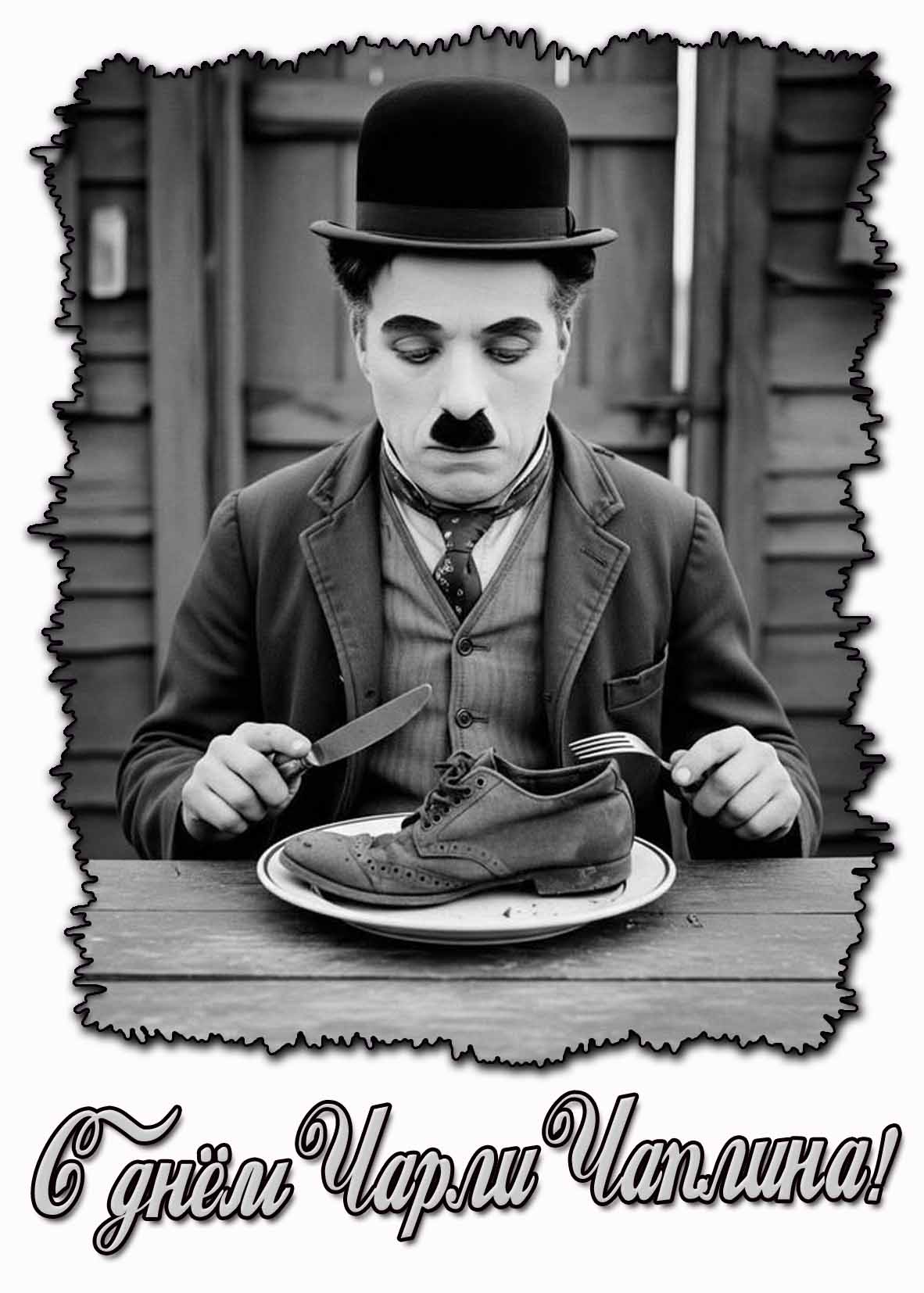 С днём Чарли Чаплина! - смешная открытка