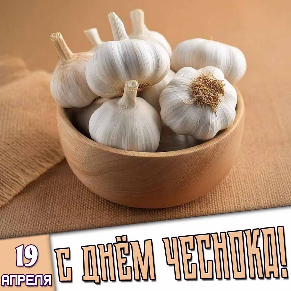 Картинка 19 апреля - с днём чеснока!