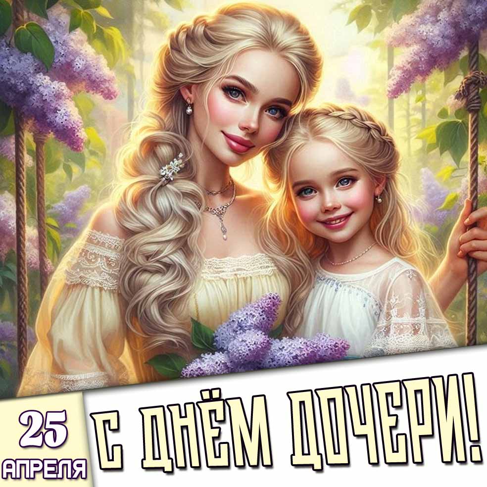 Картинка 25 апреля - с днём дочери!