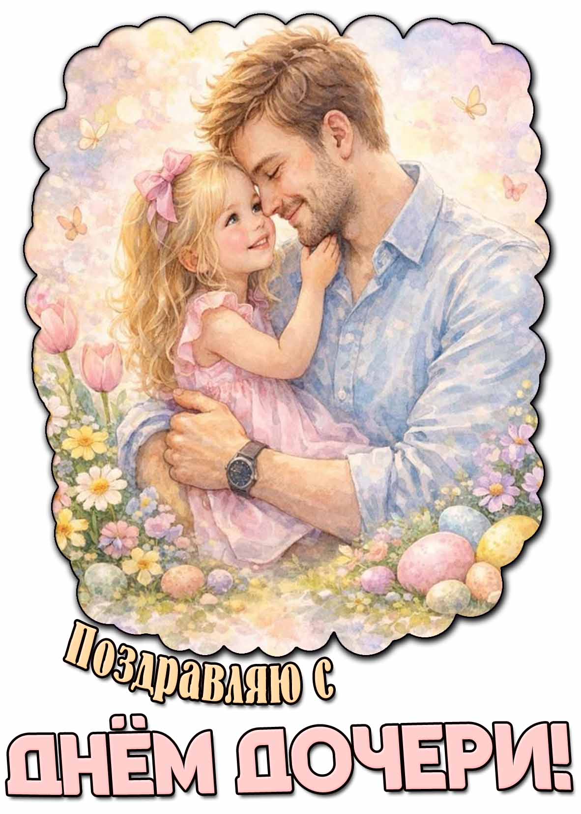 Поздравляю с днём дочери! - красивая картинка от Папы