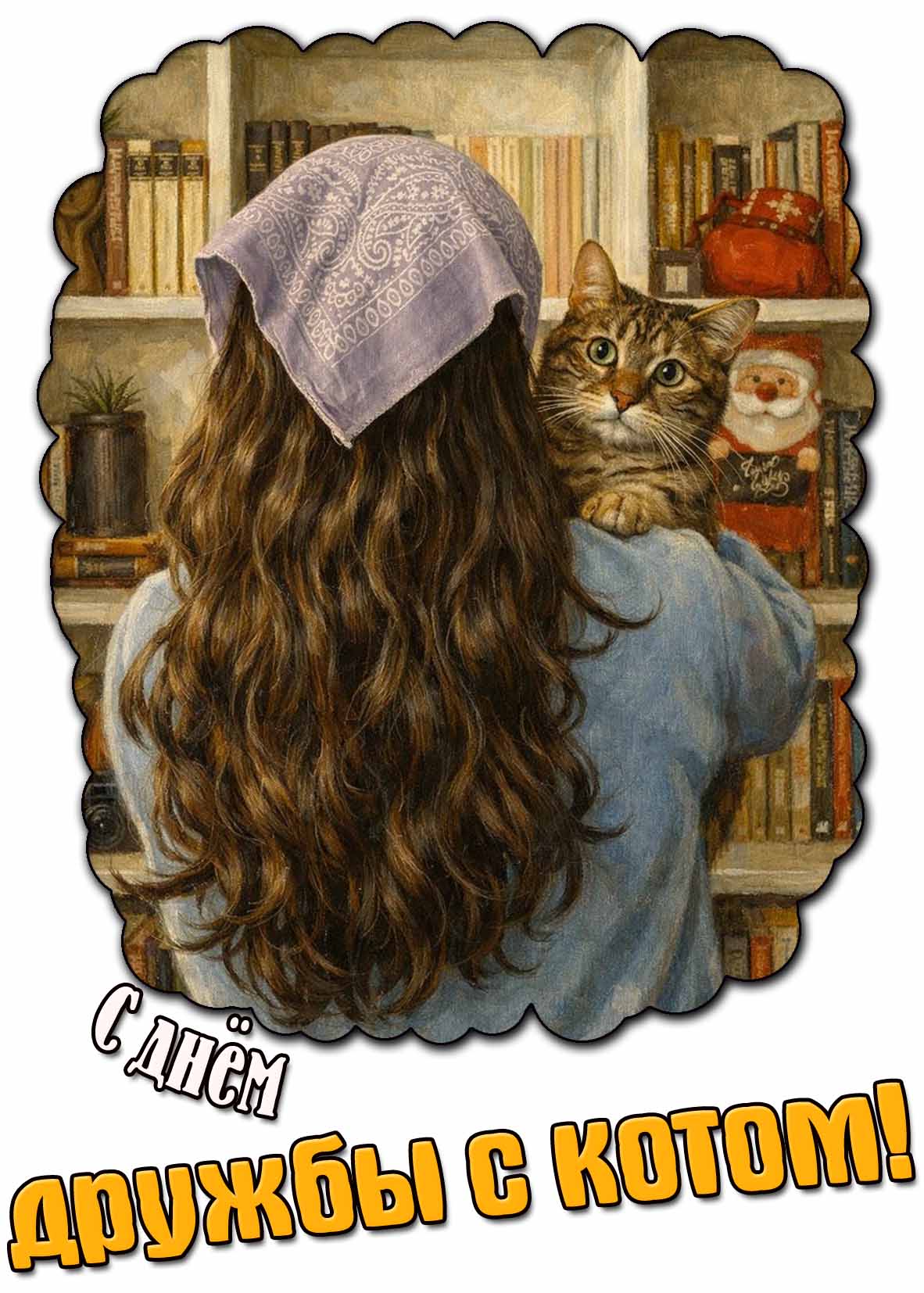 Открытка с днём дружбы с котом