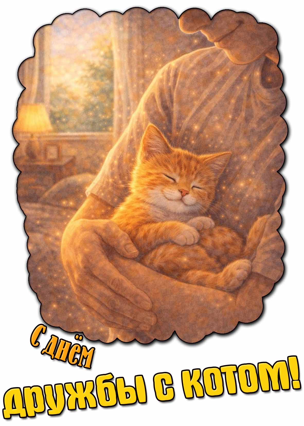 Картинка с днём дружбы с котом