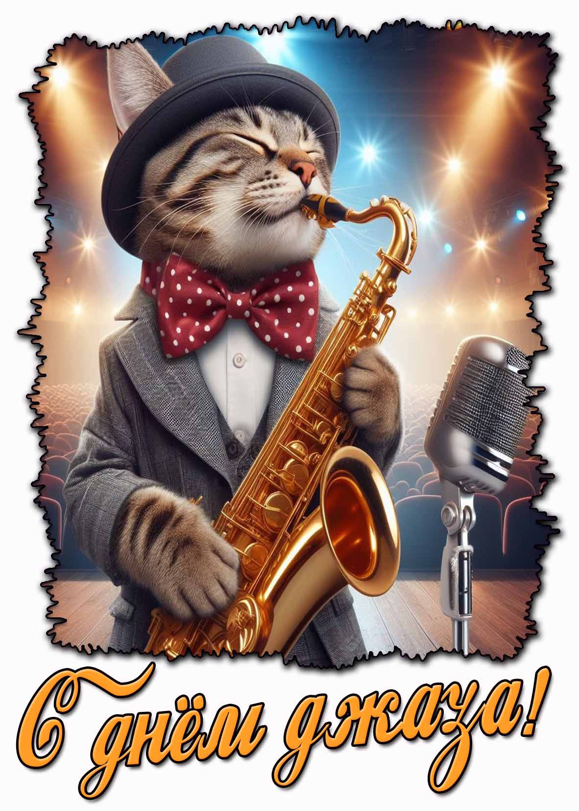 Прикольная открытка с днём джаза