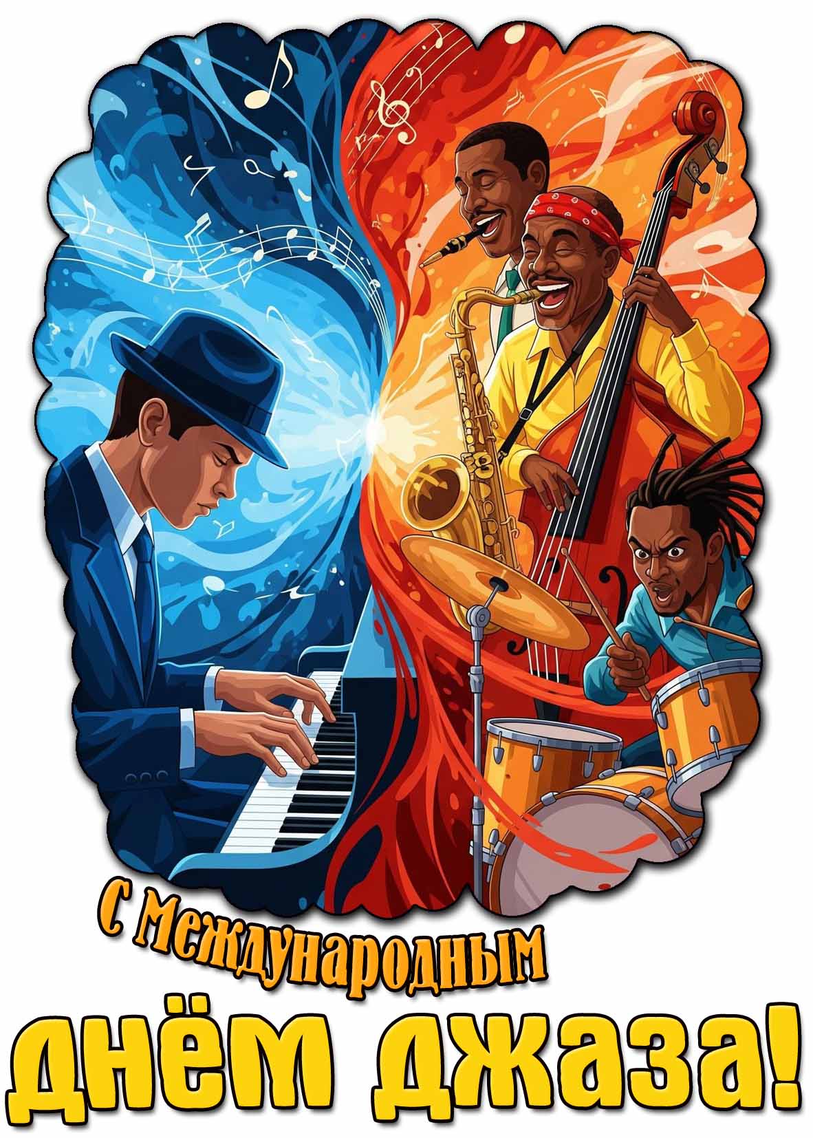 Картинка с Международным днём джаза