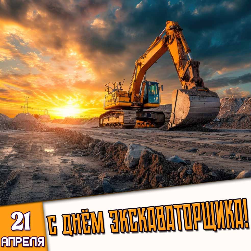 Картинка 21 апреля - с днём экскаваторщика!
