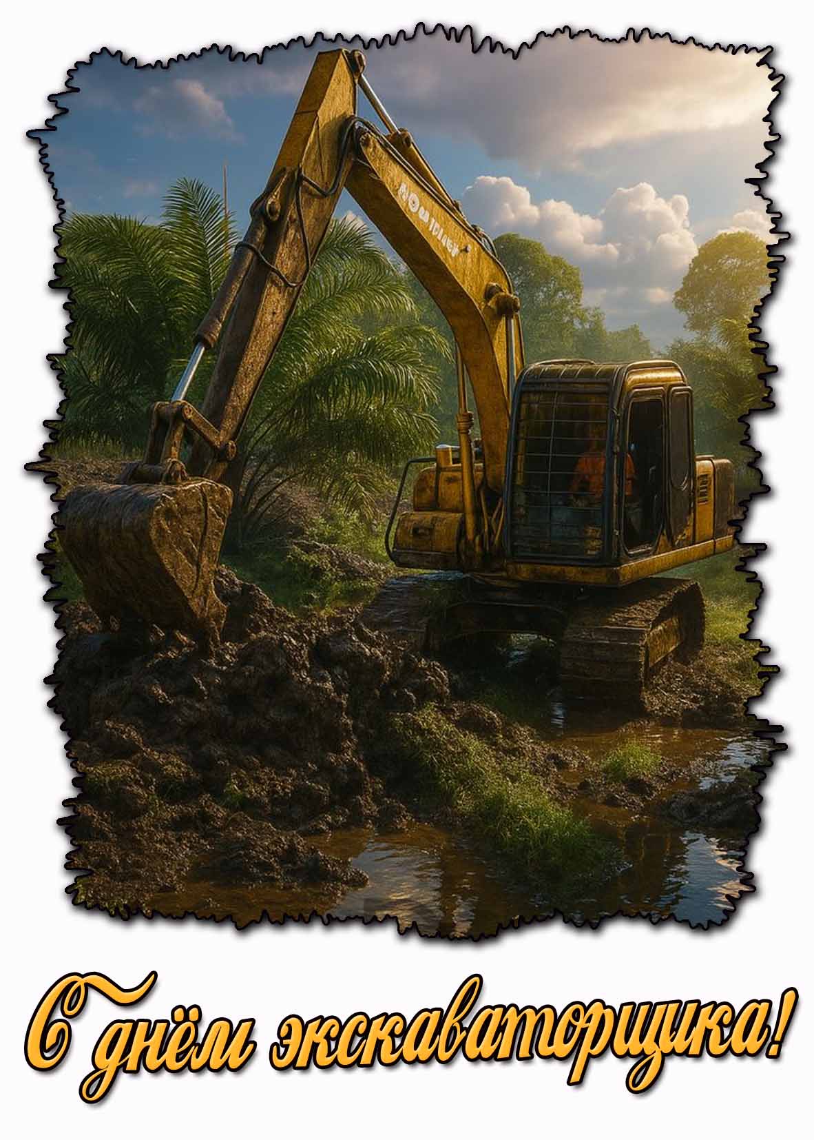 Красивая картинка с днём экскаваторщика