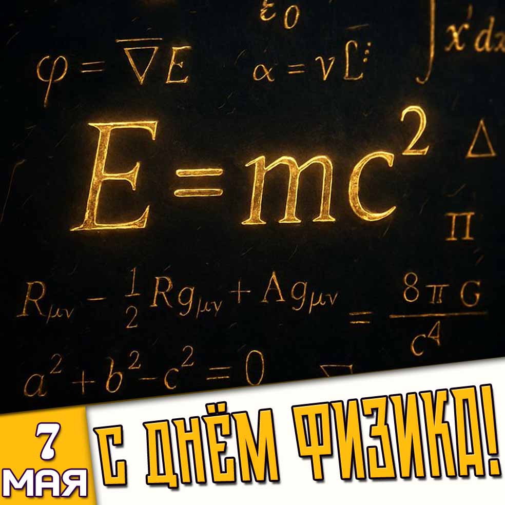 Картинка 7 мая - с днём физика!