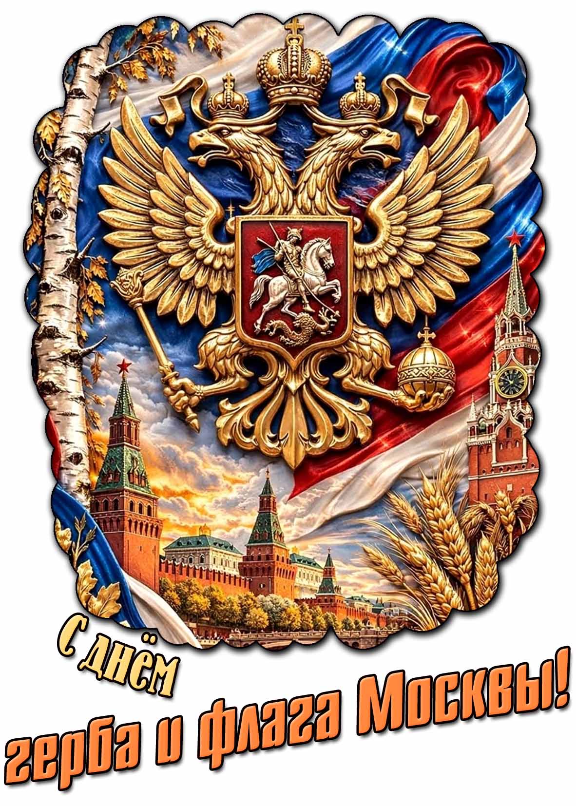 Картинка с днём герба и флага Москвы