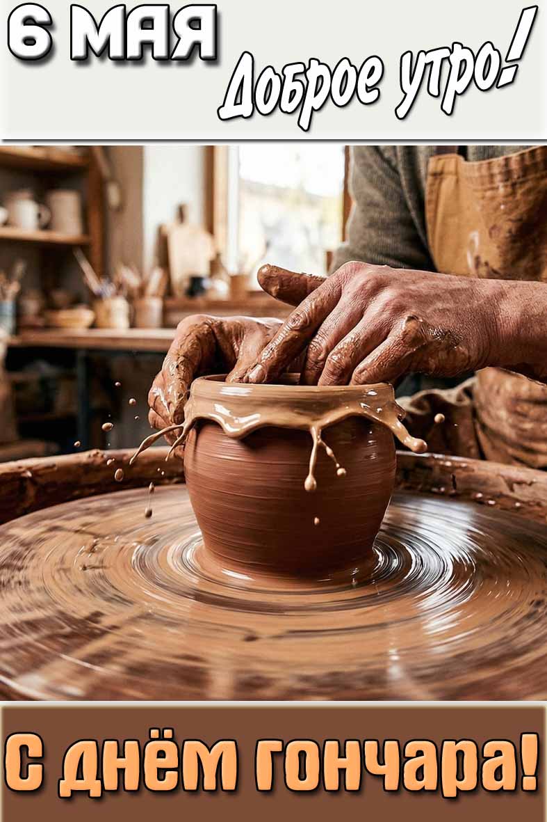 Картинка "6 мая доброе утро! С днём гончара!"
