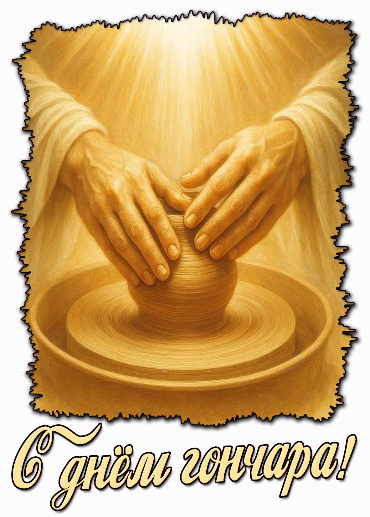 Открытка с днём гончара