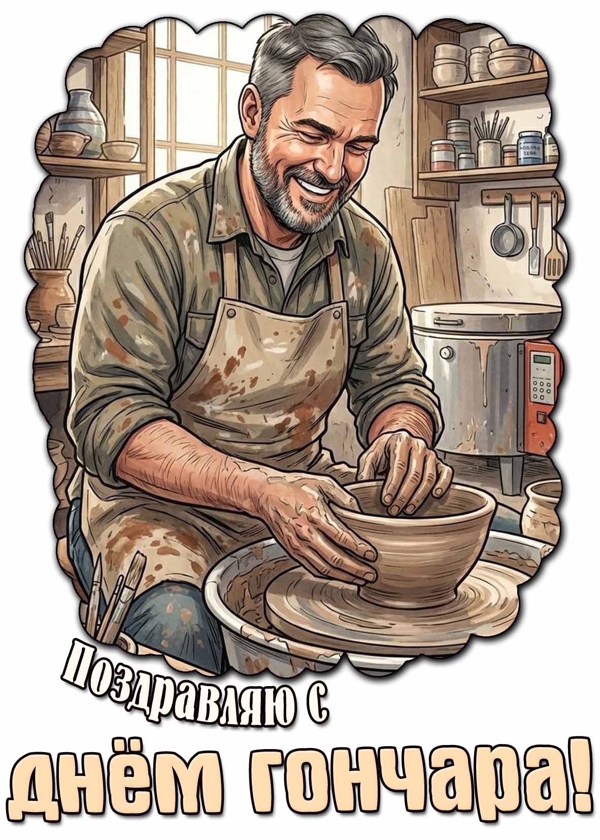 Поздравляю с днём гончара! - картинка для мужчины