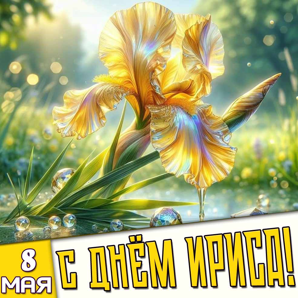 Картинка 8 мая - с днём ириса!