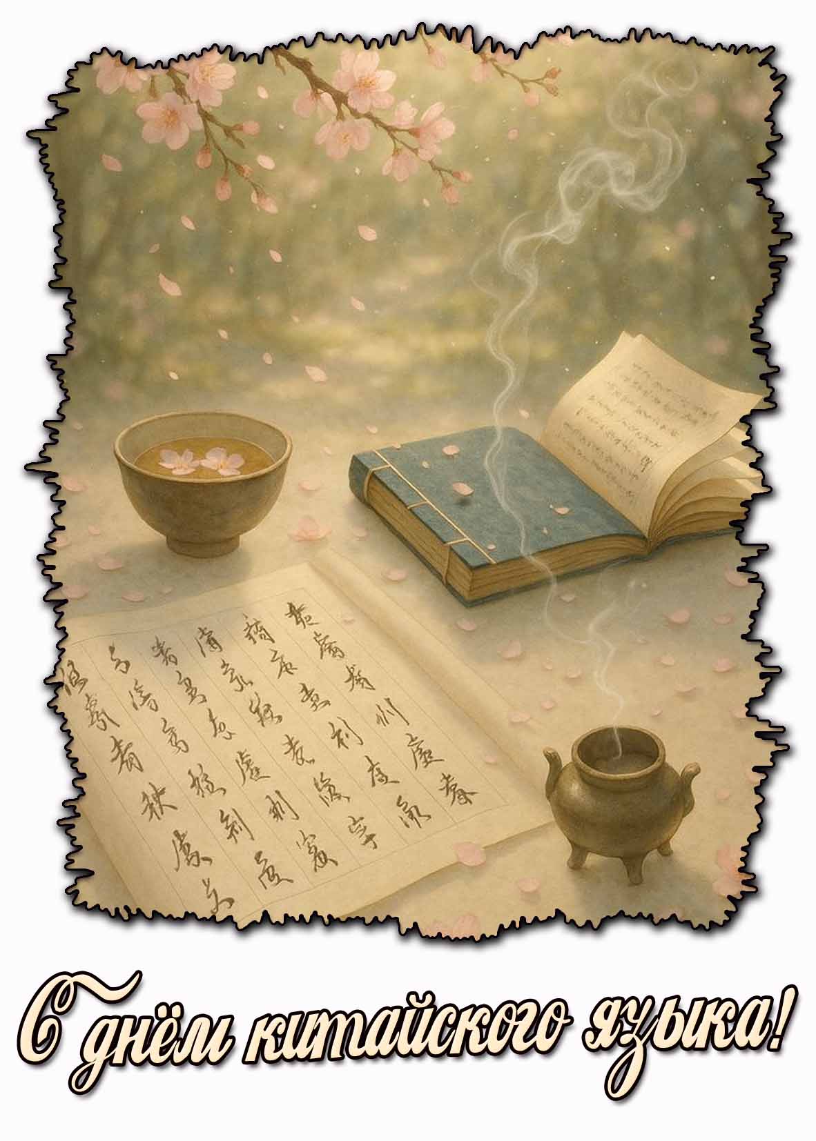Красивая картинка с днём китайского языка