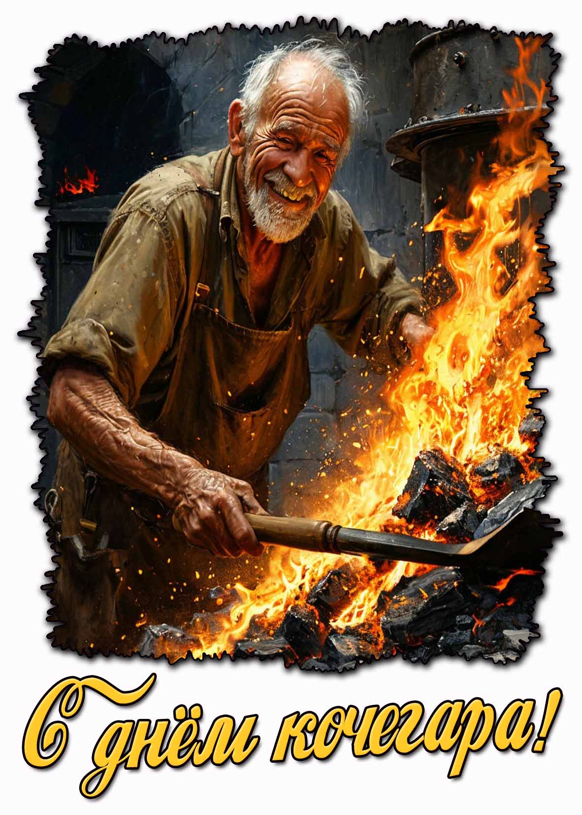 Красивая картинка с днём кочегара