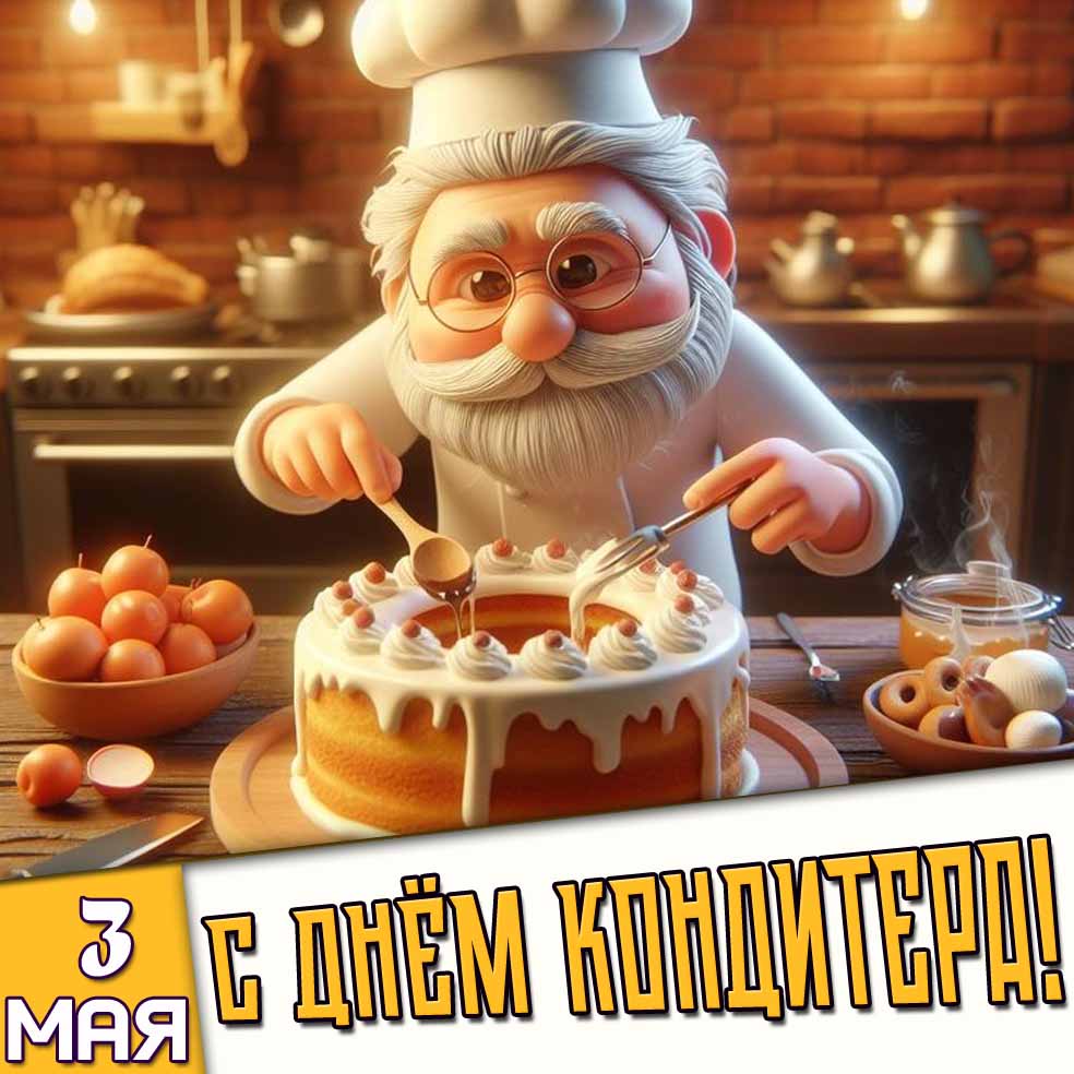 Картинка 3 мая - с днём кондитера!