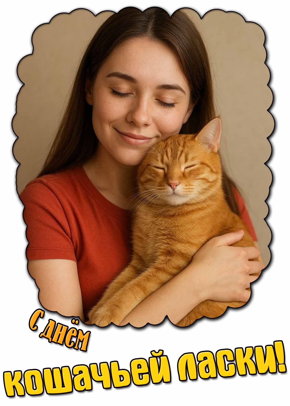 С днём кошачьей ласки! - картинка для девушки