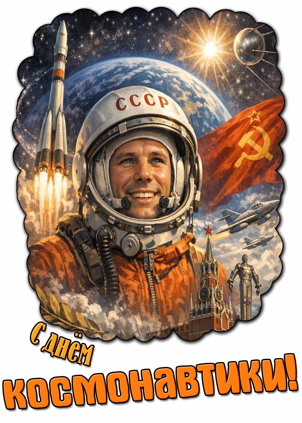 Картинка с днём космонавтики