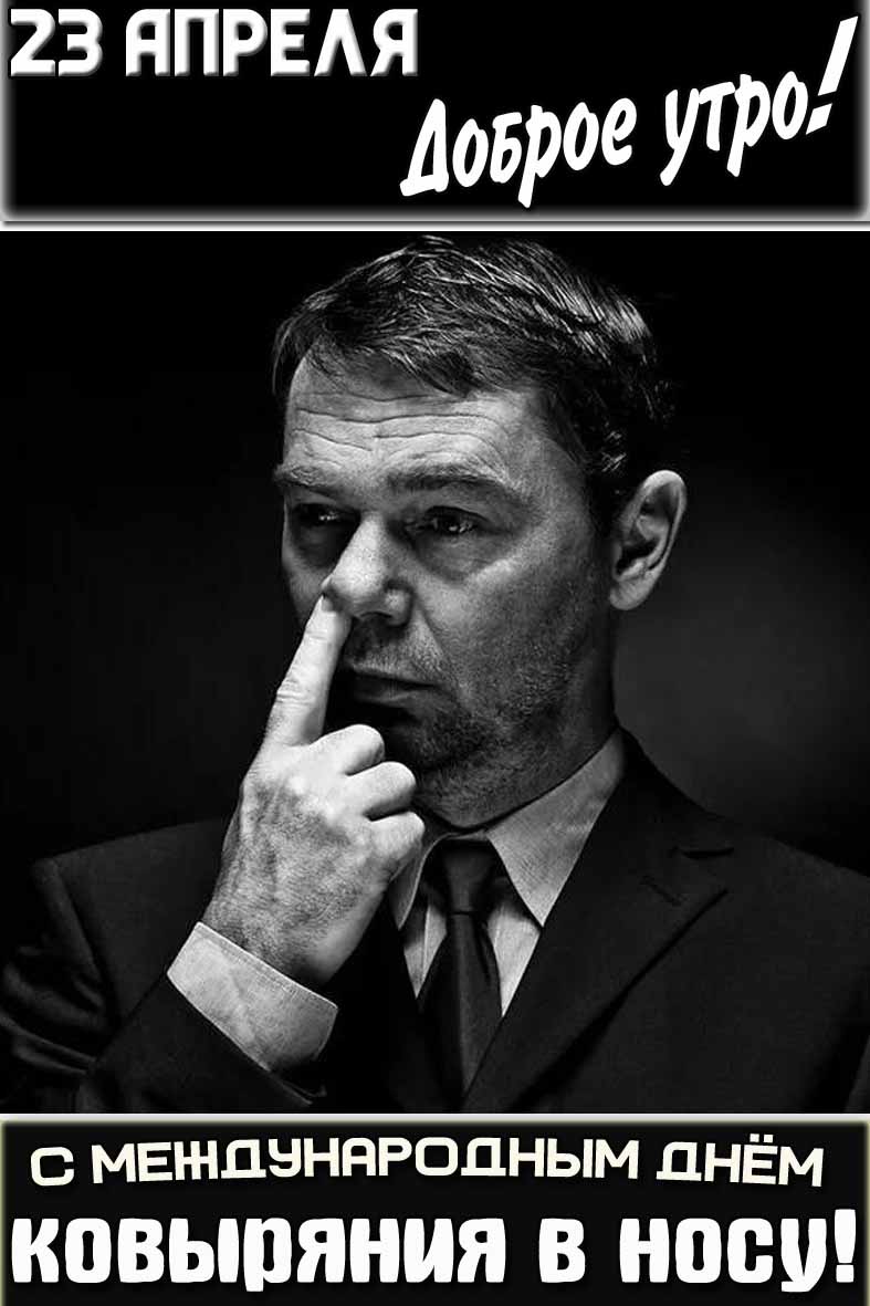 Картинка "23 апреля доброе утро! С Международным днём ковыряния в носу!"