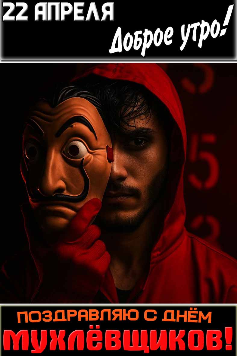 Картинка "22 апреля доброе утро! Поздравляю с днём мухлёвщиков!"