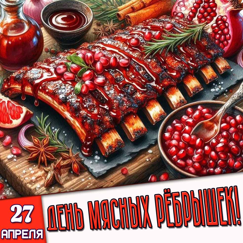 Картинка 27 апреля - день мясных рёбрышек!